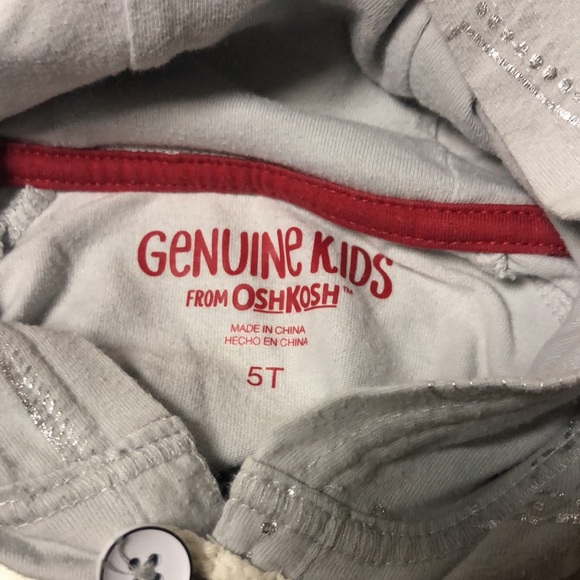 Genuine Kids by OshKosh Geometric Light Gray Hoodie - Picture 7 of 7